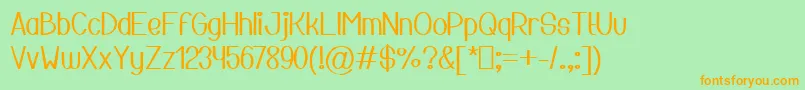 Mesothelioma Regular Font – Orange Fonts on Green Background