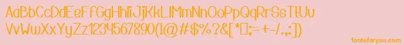 Mesothelioma Regular Font – Orange Fonts on Pink Background