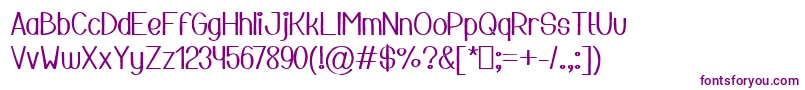 Mesothelioma Regular-fontti – violetit fontit valkoisella taustalla