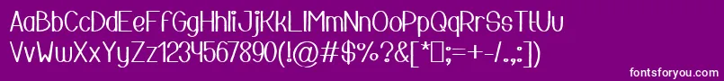 Шрифт Mesothelioma Regular – белые шрифты на фиолетовом фоне