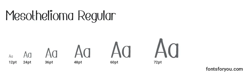 Размеры шрифта Mesothelioma Regular