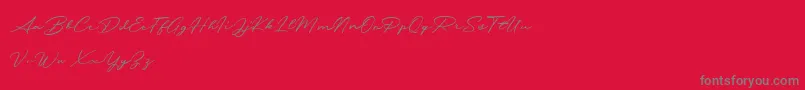 fuente Messy Nessy Demo – Fuentes Grises Sobre Fondo Rojo