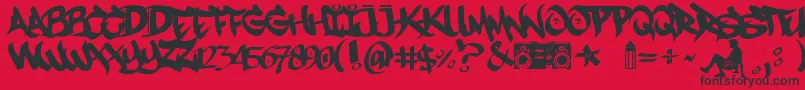 fuente Mestizos Unidos   URBAN HOOKUPZ – Fuentes Negras Sobre Fondo Rojo