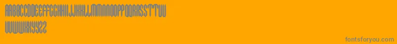 METAC   -Schriftart – Graue Schriften auf orangefarbenem Hintergrund
