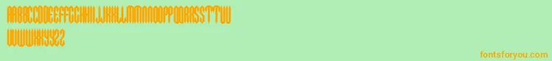 fuente METAC    – Fuentes Naranjas Sobre Fondo Verde