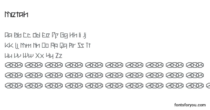 Czcionka Metah    (134136) – alfabet, cyfry, specjalne znaki