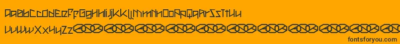 Metah    Font – Black Fonts on Orange Background