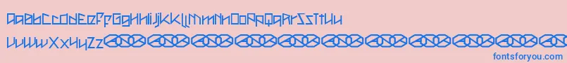 Metah    Font – Blue Fonts on Pink Background