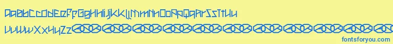 Metah    Font – Blue Fonts on Yellow Background