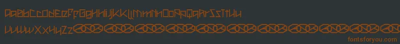 Metah    Font – Brown Fonts on Black Background