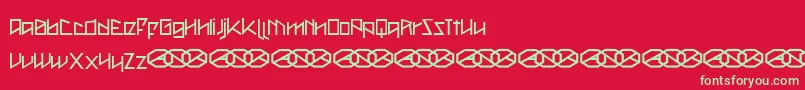 Metah    Font – Green Fonts on Red Background
