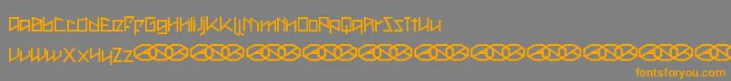 フォントMetah    – オレンジの文字は灰色の背景にあります。