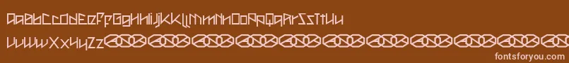 Metah    Font – Pink Fonts on Brown Background