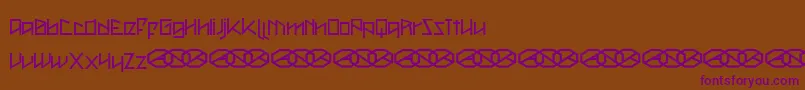 Metah   -Schriftart – Violette Schriften auf braunem Hintergrund