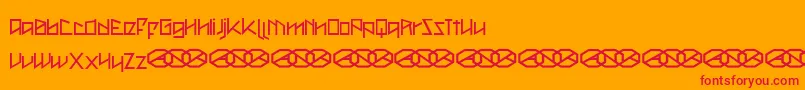 フォントMetah    – オレンジの背景に赤い文字