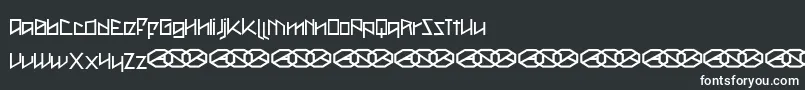 Шрифт Metah    – белые шрифты на чёрном фоне