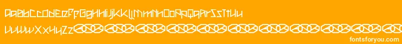 Metah    Font – White Fonts on Orange Background