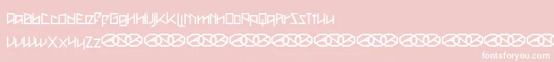 Metah   -Schriftart – Weiße Schriften auf rosa Hintergrund