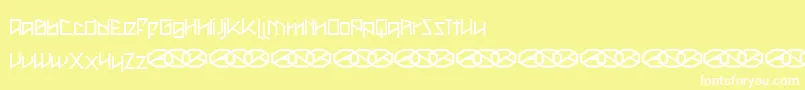 Metah    Font – White Fonts on Yellow Background