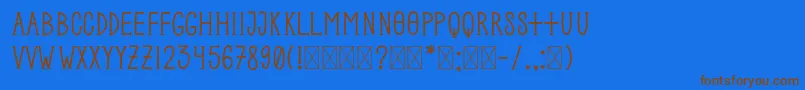 Metal Demo Font – Brown Fonts on Blue Background