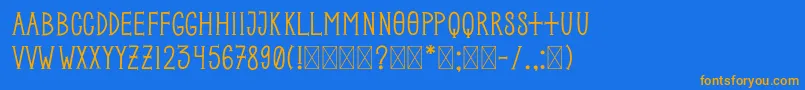 Metal Demo Font – Orange Fonts on Blue Background