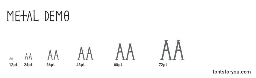 Metal Demo Font Sizes