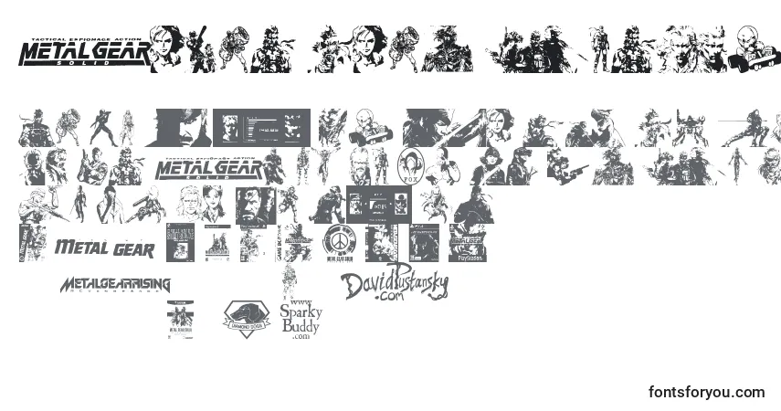 Schriftart Metal Gear Solid The Phantom Font – Alphabet, Zahlen, spezielle Symbole