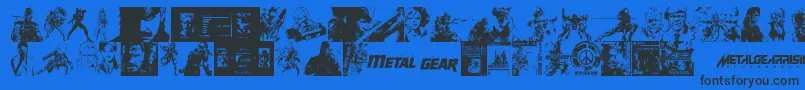 fuente Metal Gear Solid The Phantom Font – Fuentes Negras Sobre Fondo Azul