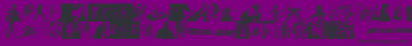 fuente Metal Gear Solid The Phantom Font – Fuentes Negras Sobre Fondo Morado