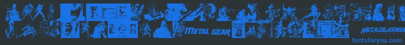 More about Metal Gear Solid The Phantom Font Font Metal Gear Solid The Phantom Font Font – Blue Fonts on Black Background
