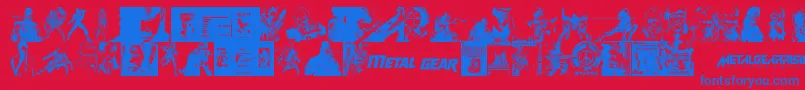Metal Gear Solid The Phantom Font Font – Blue Fonts on Red Background