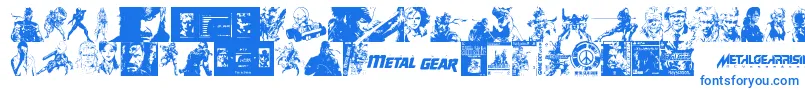 Metal Gear Solid The Phantom Font Font – Blue Fonts on White Background
