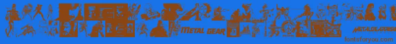 Metal Gear Solid The Phantom Font Font – Brown Fonts on Blue Background