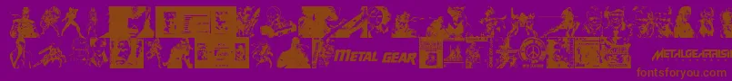 Police Metal Gear Solid The Phantom Font – polices brunes sur fond violet