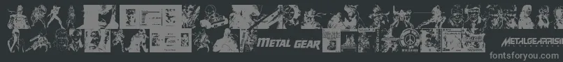 フォントMetal Gear Solid The Phantom Font – 黒い背景に灰色の文字