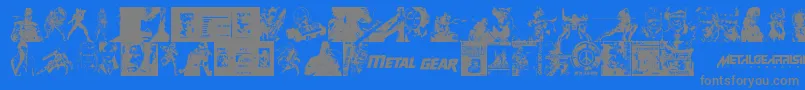 Metal Gear Solid The Phantom Font Font – Gray Fonts on Blue Background