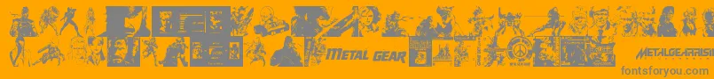 En savoir plus sur la police Metal Gear Solid The Phantom Font Police Metal Gear Solid The Phantom Font – polices grises sur fond orange