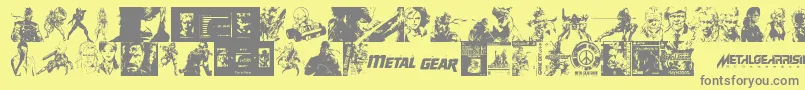 Metal Gear Solid The Phantom Font Font – Gray Fonts on Yellow Background