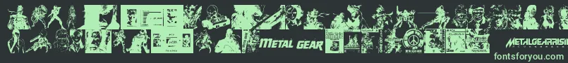 Czcionka Metal Gear Solid The Phantom Font – zielone czcionki na czarnym tle