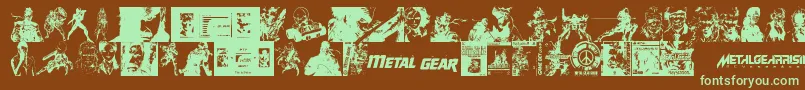 Police Metal Gear Solid The Phantom Font – polices vertes sur fond brun