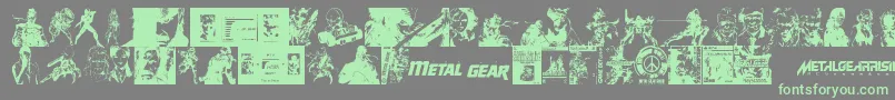Metal Gear Solid The Phantom Font Font – Green Fonts on Gray Background