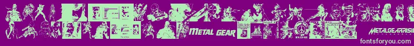 Metal Gear Solid The Phantom Font Font – Green Fonts on Purple Background