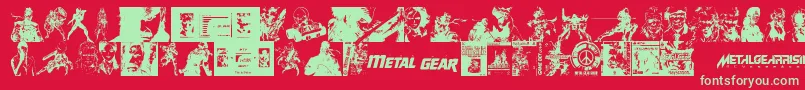 Więcej informacji o czcionce Metal Gear Solid The Phantom Font Czcionka Metal Gear Solid The Phantom Font – zielone czcionki na czerwonym tle