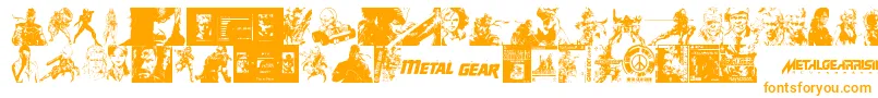 Metal Gear Solid The Phantom Font Font – Orange Fonts on White Background