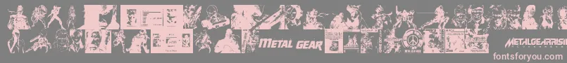 Saiba mais sobre a fonte Metal Gear Solid The Phantom Font Fonte Metal Gear Solid The Phantom Font – fontes rosa em um fundo cinza