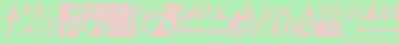 Metal Gear Solid The Phantom Font Font – Pink Fonts on Green Background