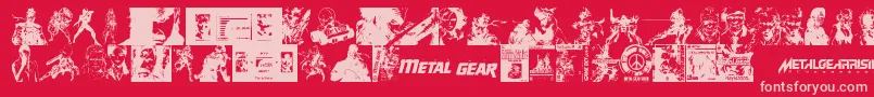 フォントMetal Gear Solid The Phantom Font – 赤い背景にピンクのフォント