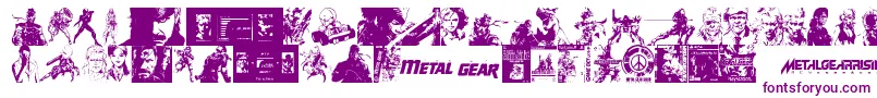 Шрифт Metal Gear Solid The Phantom Font – фиолетовые шрифты