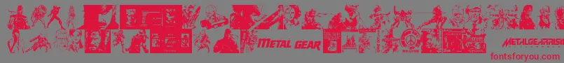 Metal Gear Solid The Phantom Font Font – Red Fonts on Gray Background