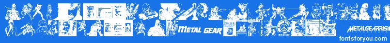 Metal Gear Solid The Phantom Font Font – White Fonts on Blue Background